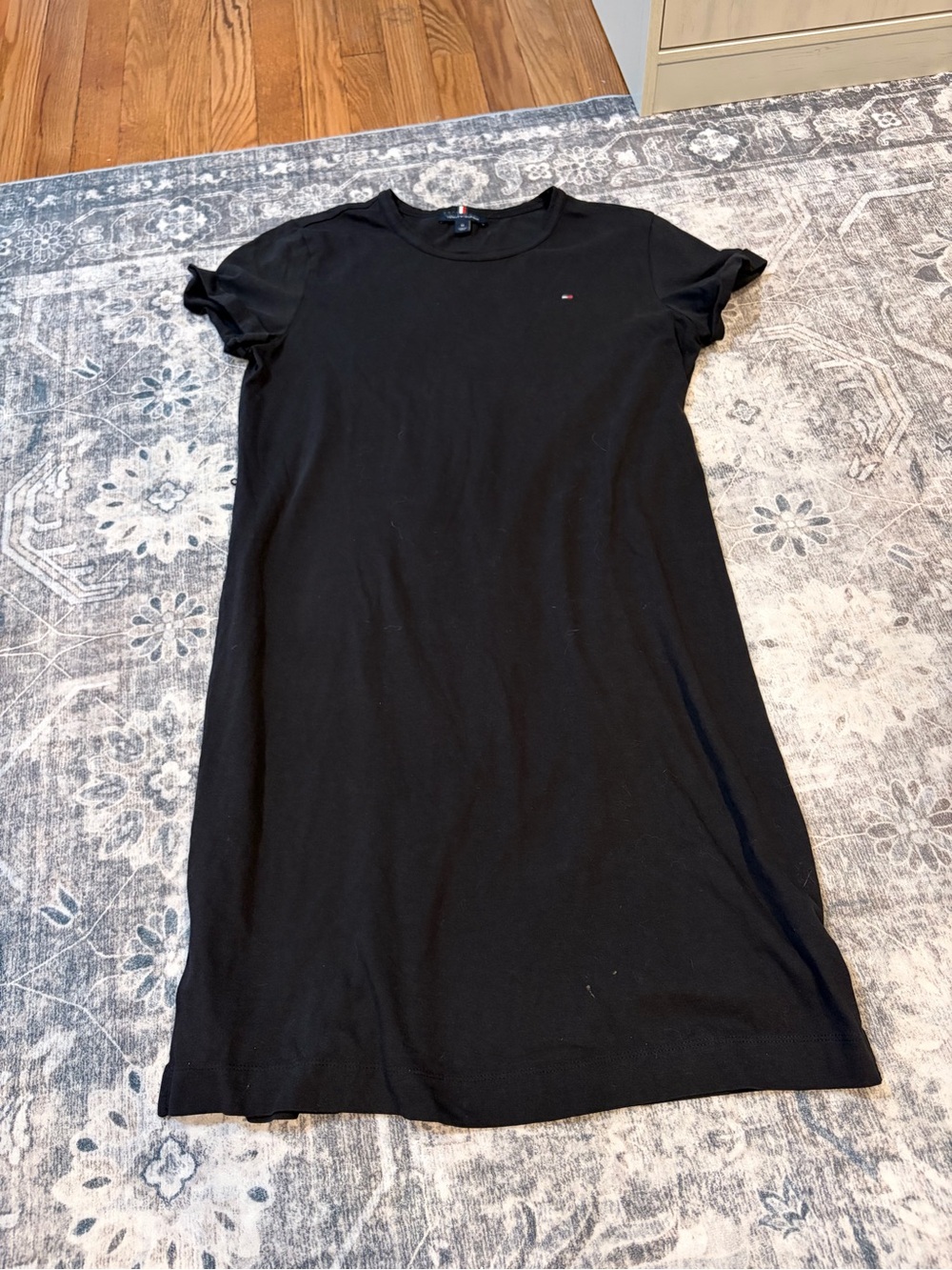 Tommy Hilfiger Black Short-Sleeve Midi Dress